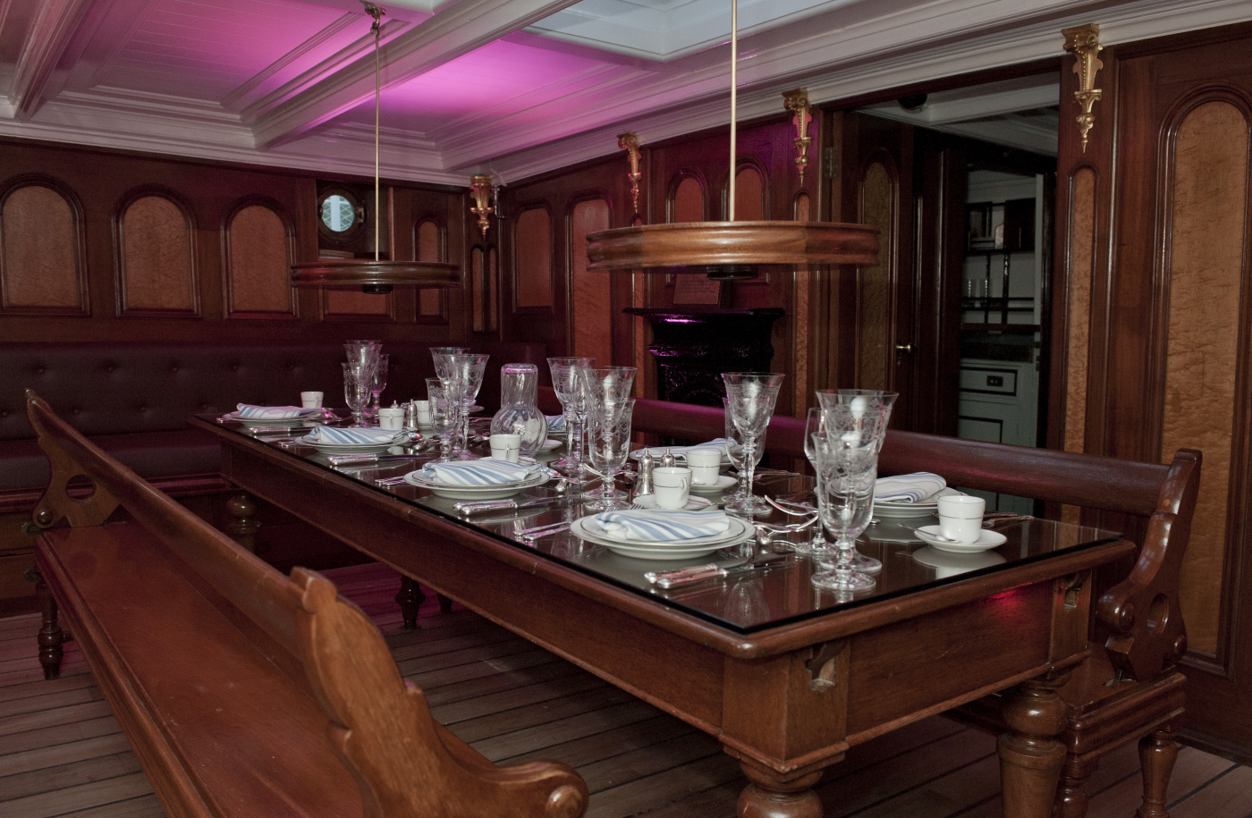 An image showing 'Dinner in Master's Saloon '