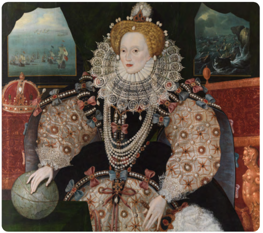 An image showing 'Queen Elizabeth I, The Armada Portrait'