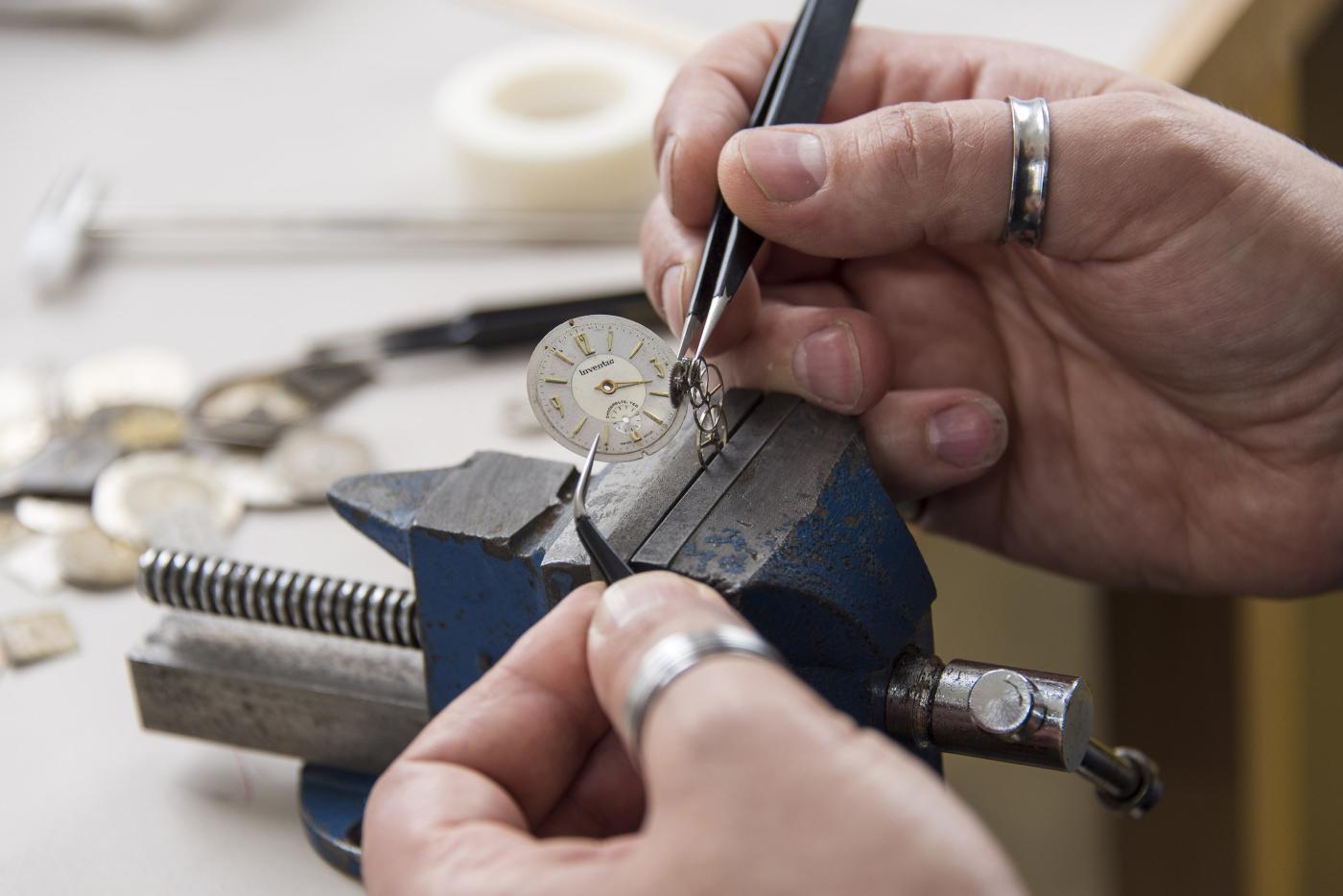 An image showing 'Artist Paddy Hartley at work'