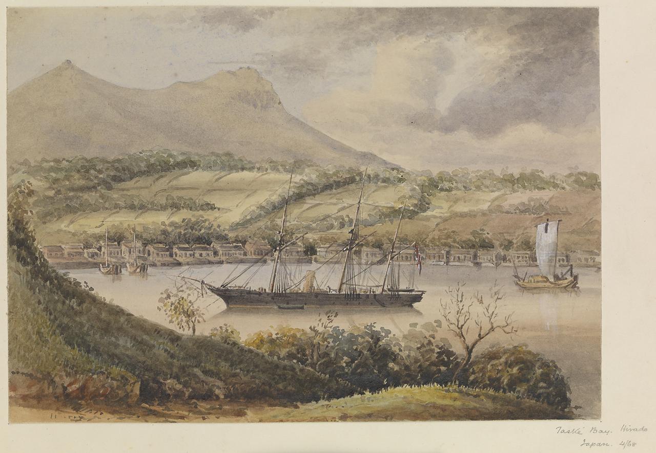 An image showing 'James Henry Butt, watercolour 'Tasuke Bay, Hirado, Japan' (RMG reference: PAJ2071)'