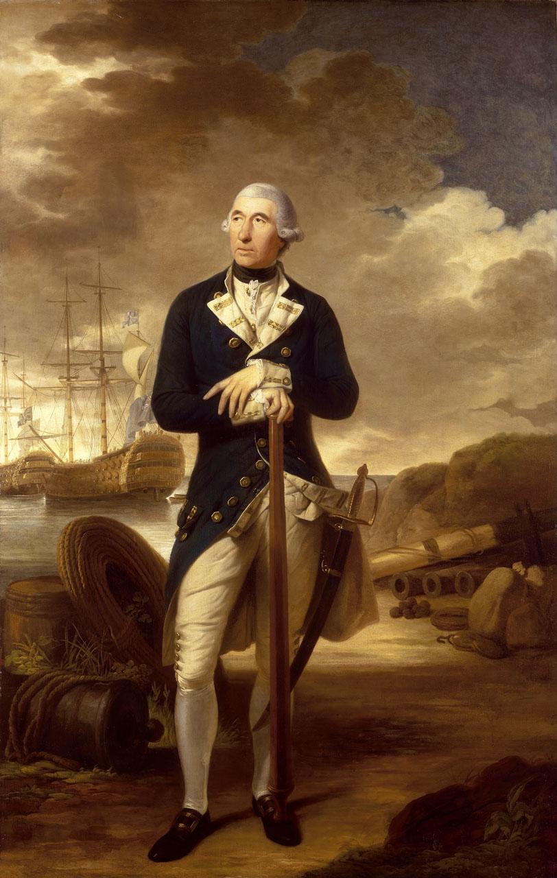 An image showing 'Rear Admiral Richard Kempenfelt by Tilly Kettle'