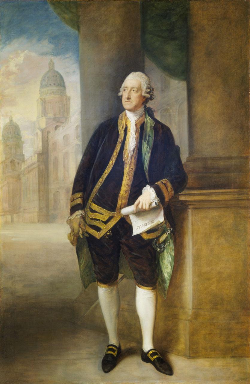 An image showing 'John Montagu, 1718-92, 4th Earl of Sandwich, 1st Lord of the Admiralty by Thomas Gainsborough'
