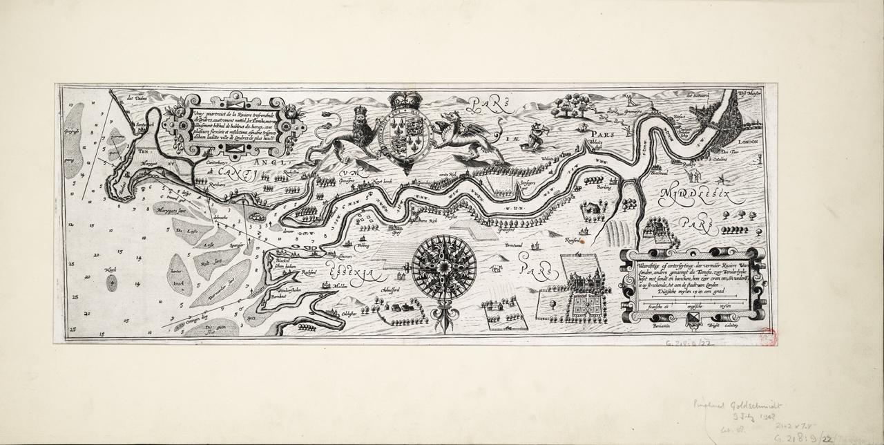 An image showing 'True portrait of the famous river of London otherwise known as the Thames'
