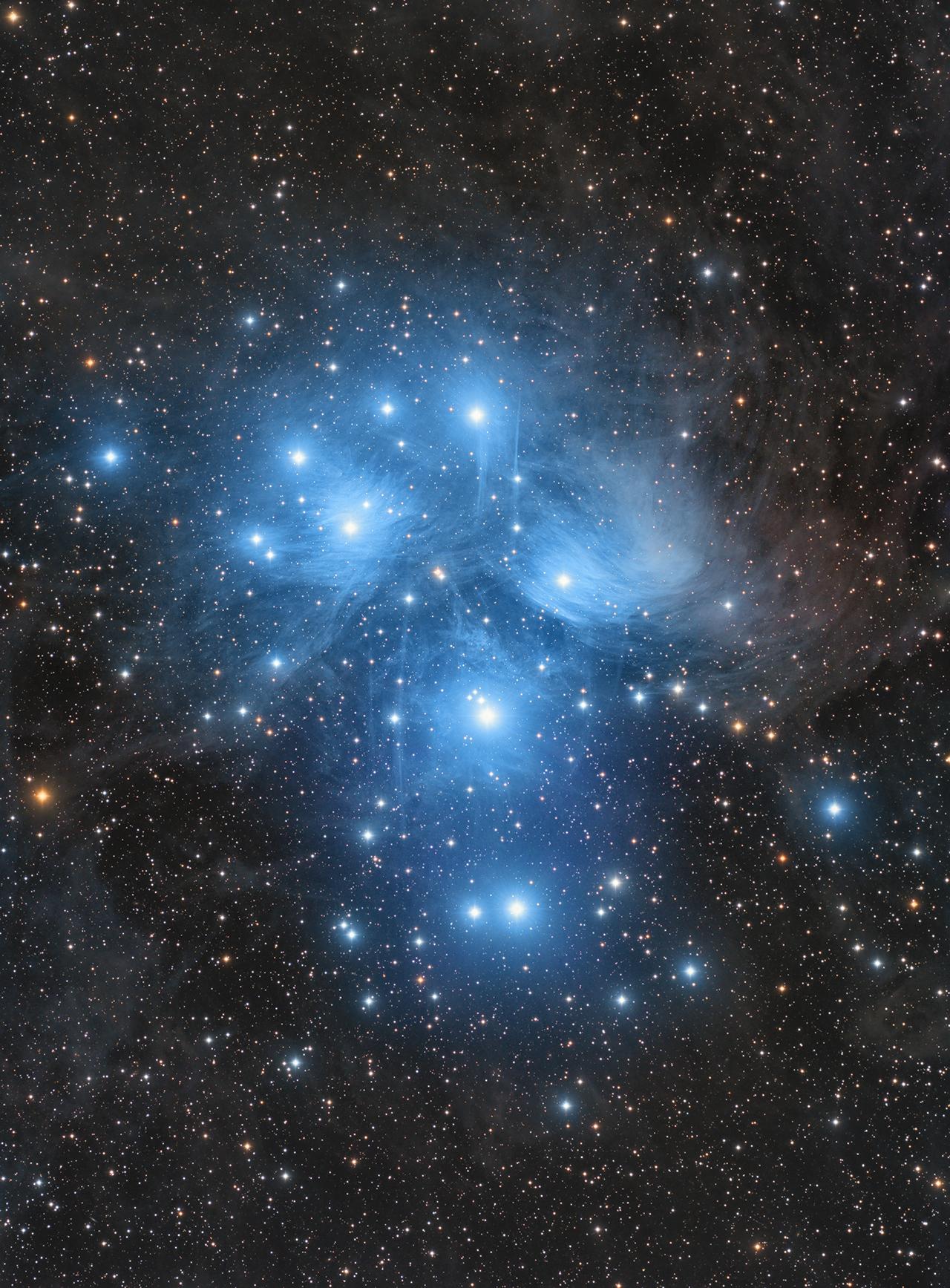 An image showing 'The Pleiades – Two Panel Mosaic'