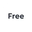 Roundel that says 'Free' - white with black text