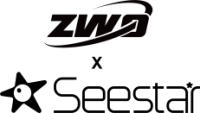 Logo that says ZWO x Seestar