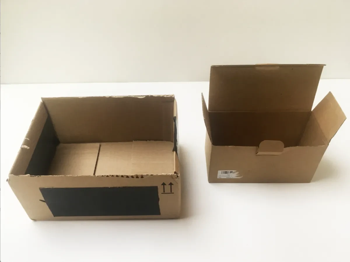 An empty cardboard box