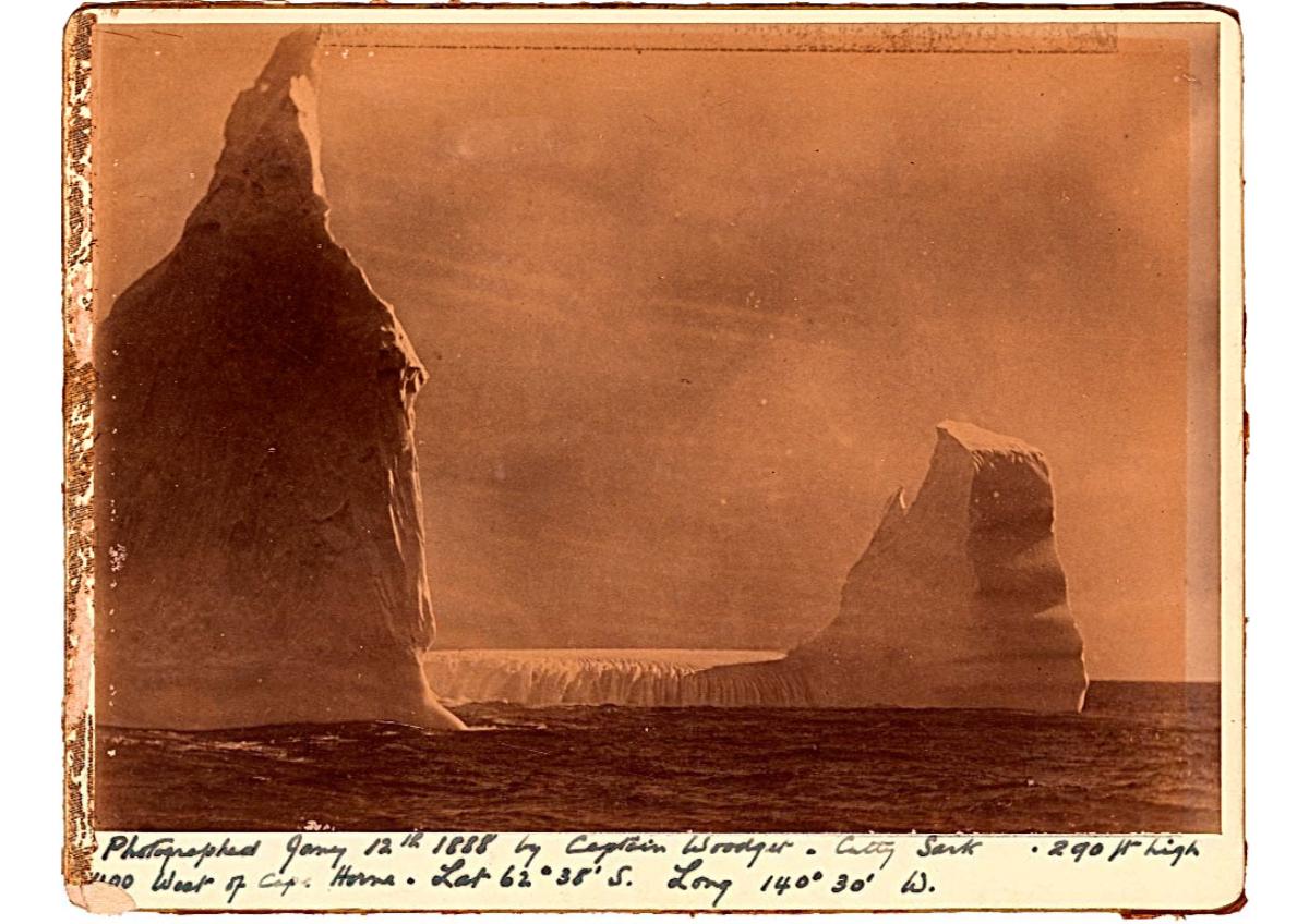 An iceberg photographed by Captain Woodget off Cape Horn