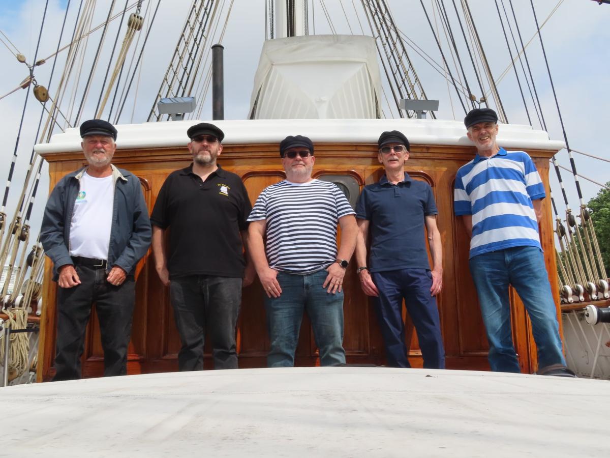 Group of men on deck