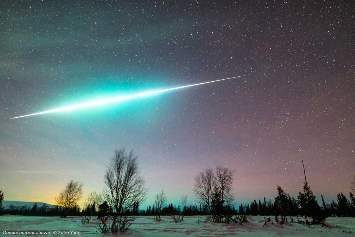 Gemini meteor shower by Sutie Yang, Astronomy Photographer of the Year 2018