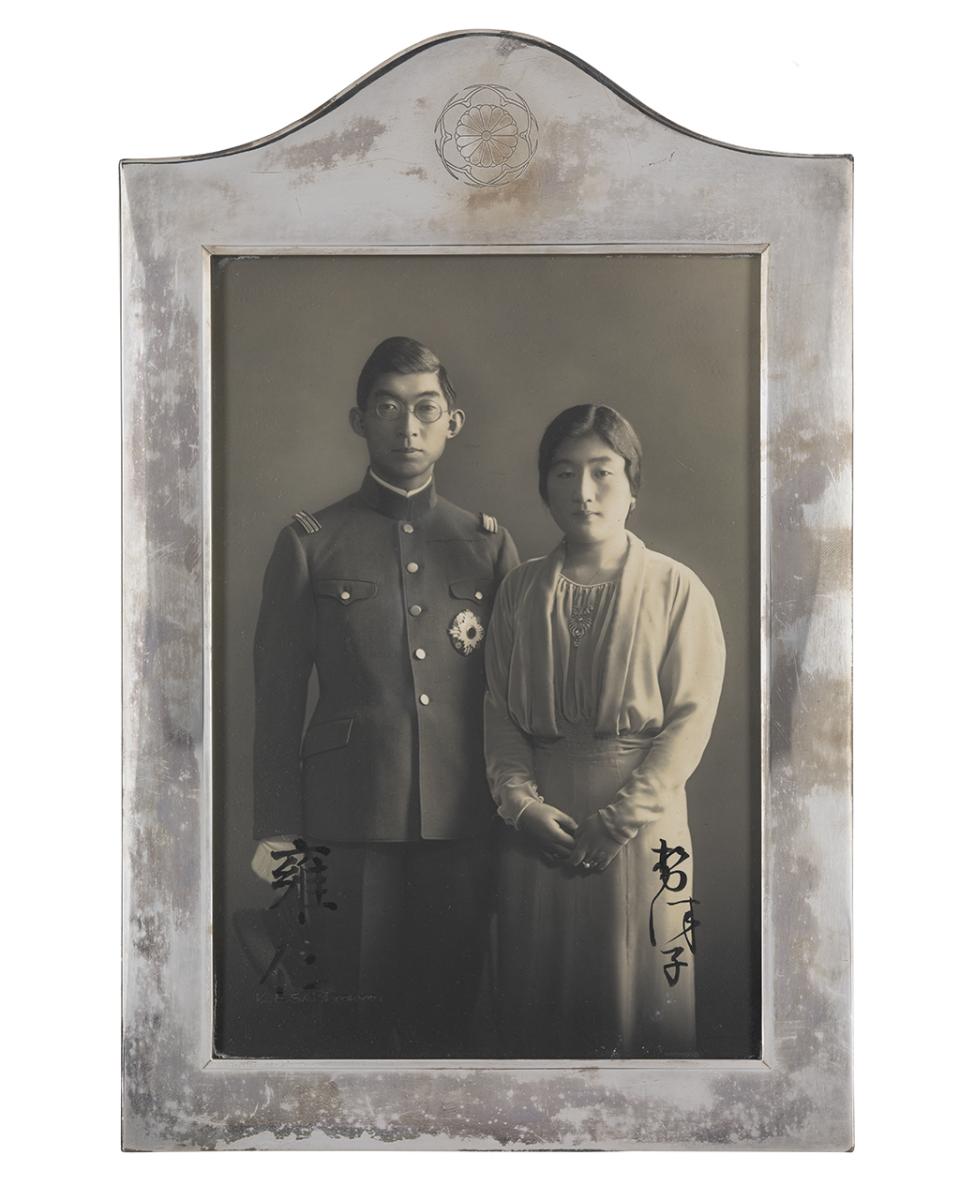Framed portrait of Prince and Princess Chichibu of Japan