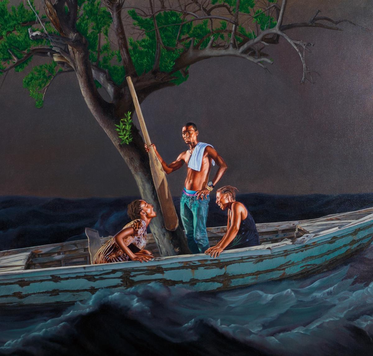 Kehinde Wiley Ship of Fools male figure close up