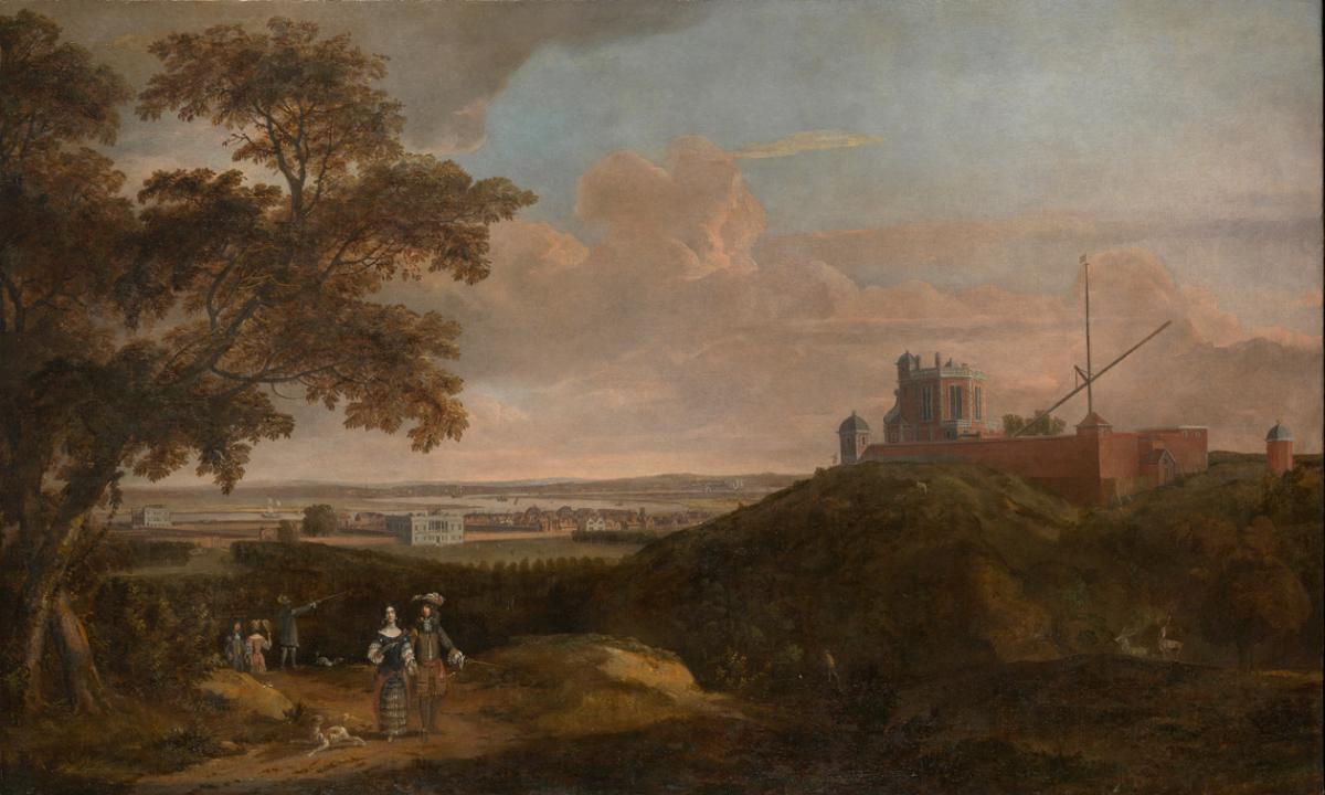 17th century painting of the Royal Observatory and Greenwich Park