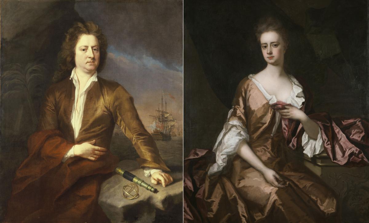 18th century painting of husband and wife, William and Catherine Kerr