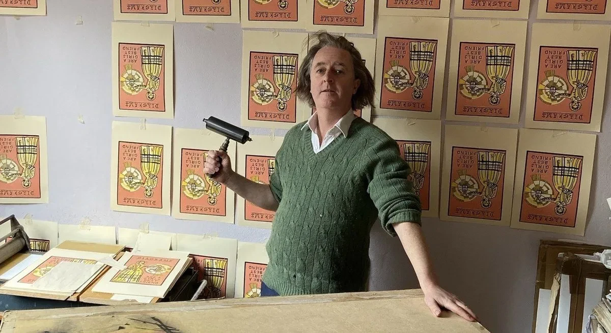 Artist in the studio