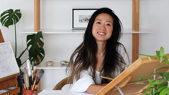 artist in studio
