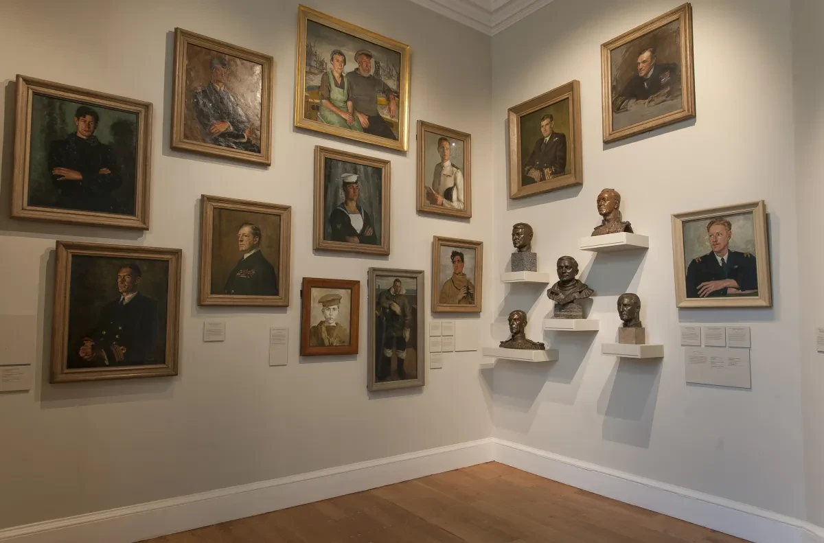 20th-century portraits on display in the Queen's House