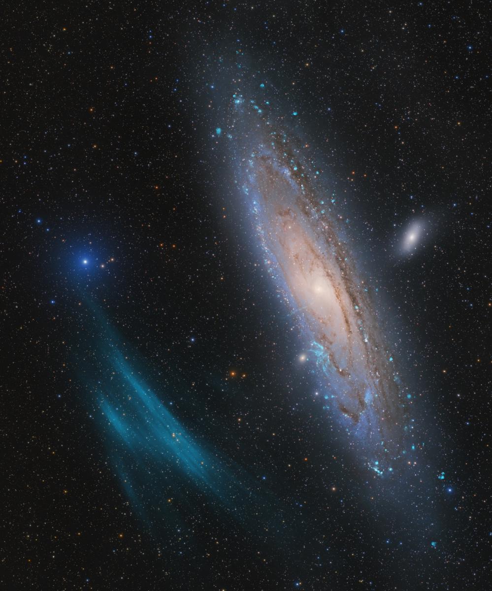 Plasma arc next to the Andromeda Galaxy