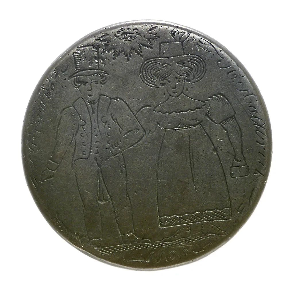 Engraved coin love token