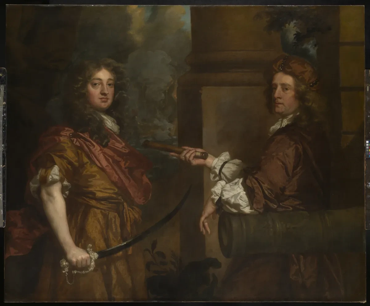 Peter Lely's double of portrait of Sir Frescheville Holles and Sir Robert Holmes, about 1672,BHC2770