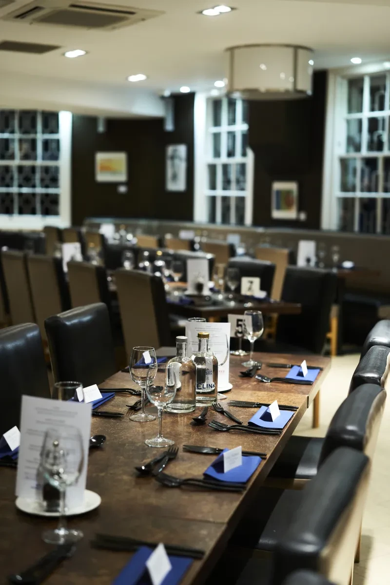 Restaurant set up at The Clink HMP Brixton