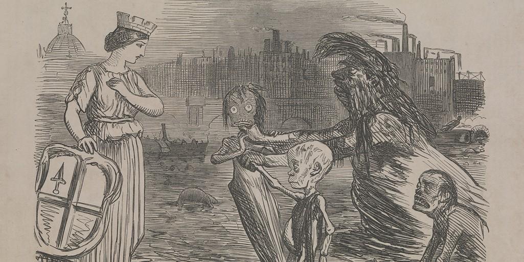 Father Thames introduces his putrid offspring to the personification of the City of London