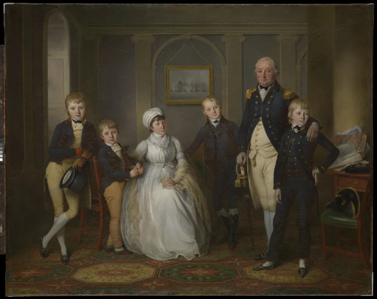 Captain Richard Grindall (1750-1820) and Katherine Grindall (1759-1831) with their sons