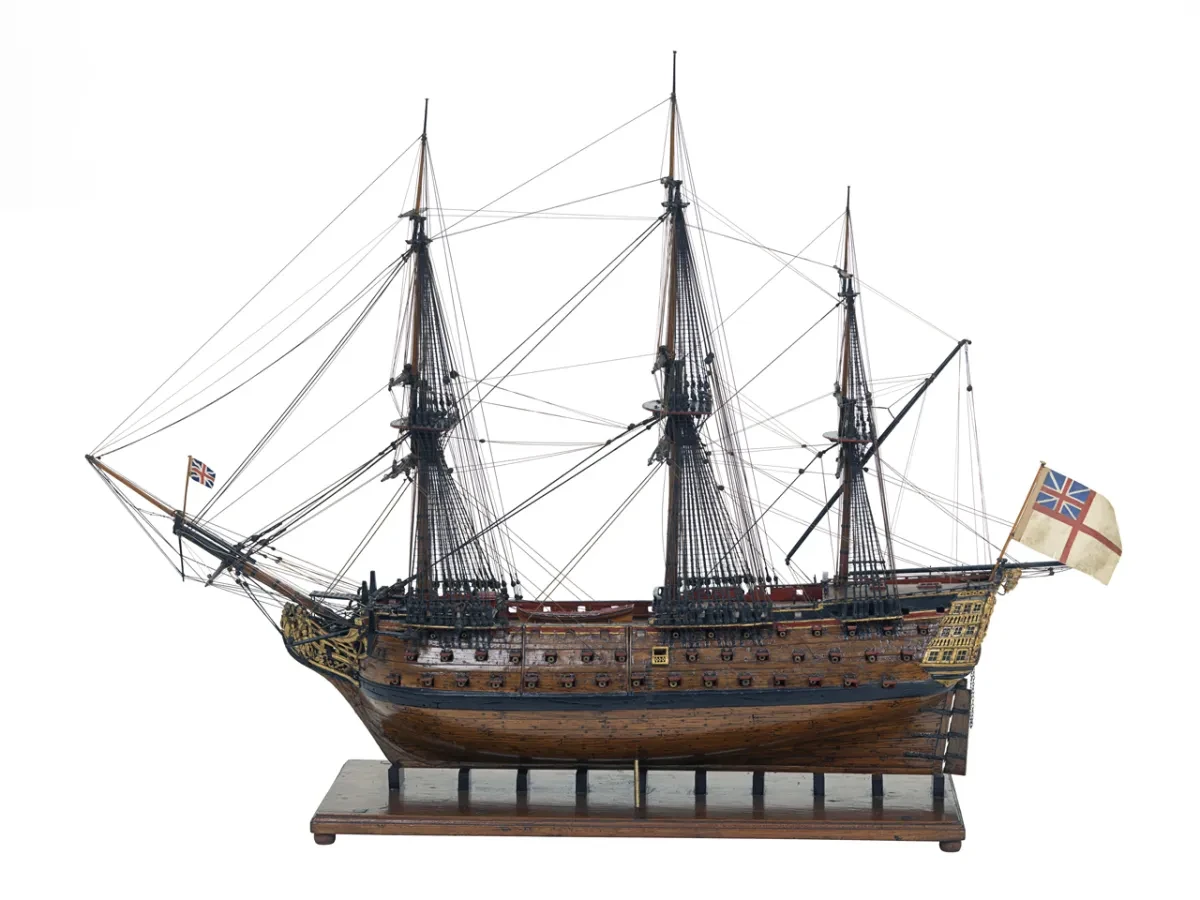 Photo of small wooden model of Victory warship 