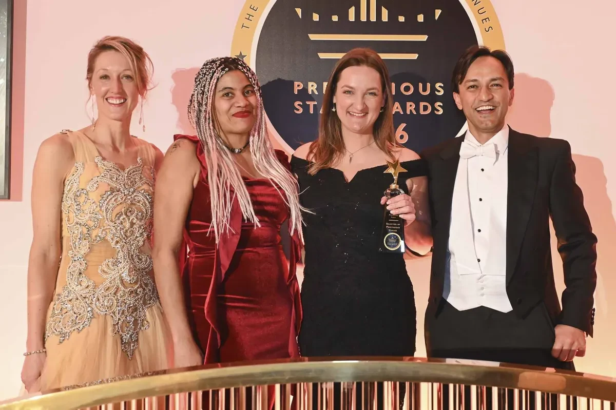 RMG Events receiving an award at the Prestigious Venue Awards