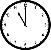 Clockface showing 11am