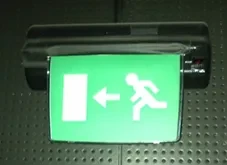 Green emergency exit sign