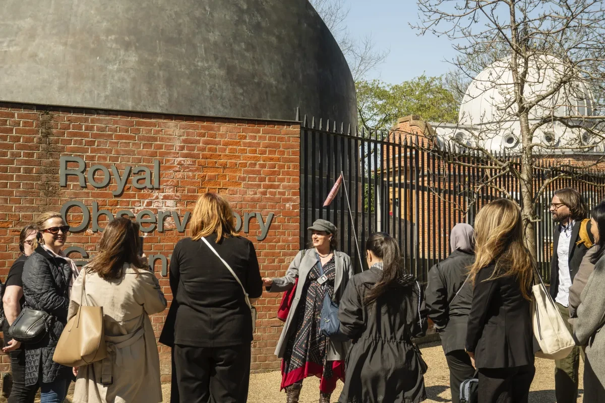 Group tour outside Royal Observatory