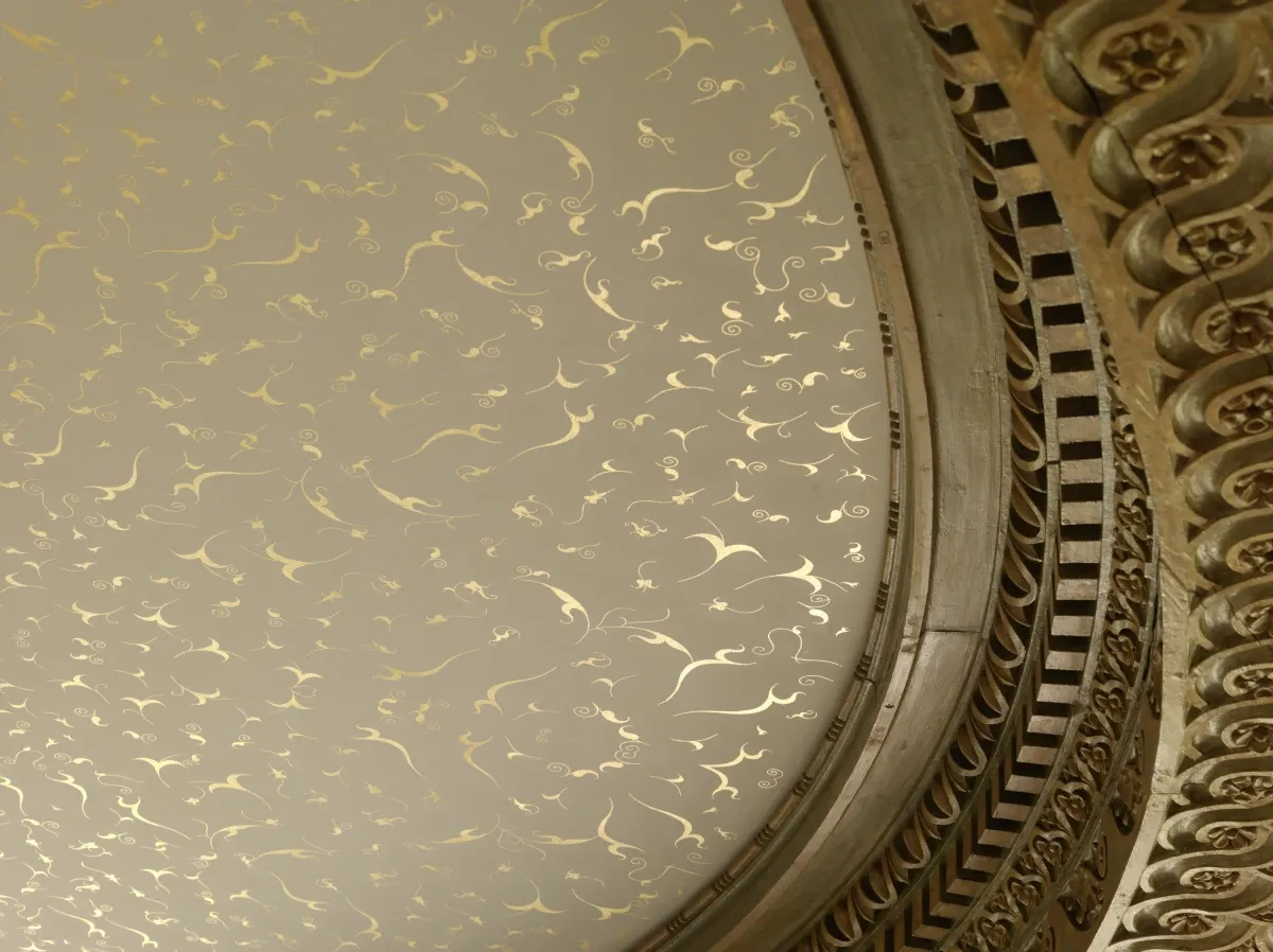 Great Hall ceiling painted by Richard Wright