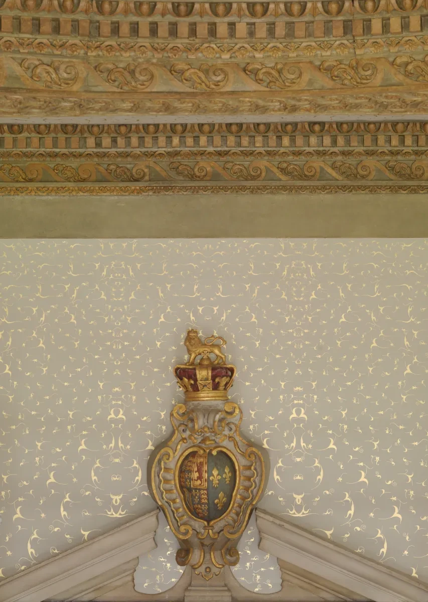 Great Hall ceiling painted by Richard Wright