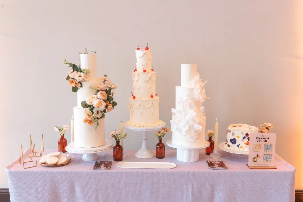 Bloom & Crumb wedding cake display selection