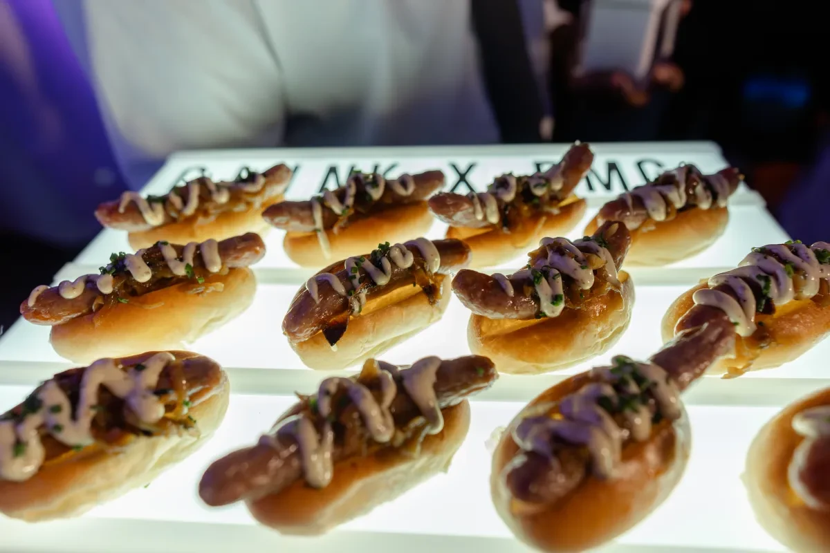 Mini hot dogs by the clink events