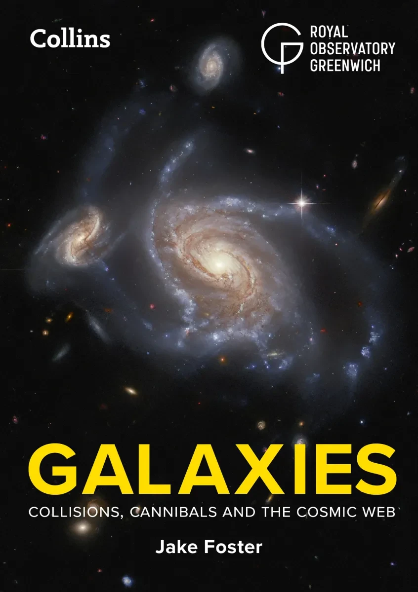 Cover of book titled Galaxies by Jake Foster with photo of galaxy on front