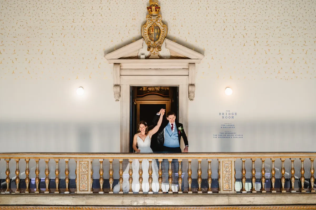 katie & george entrance in the great hall