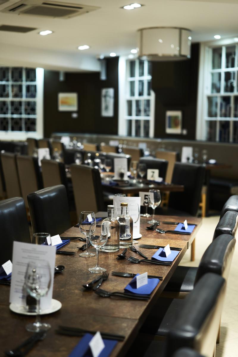 Restaurant set up at The Clink HMP Brixton
