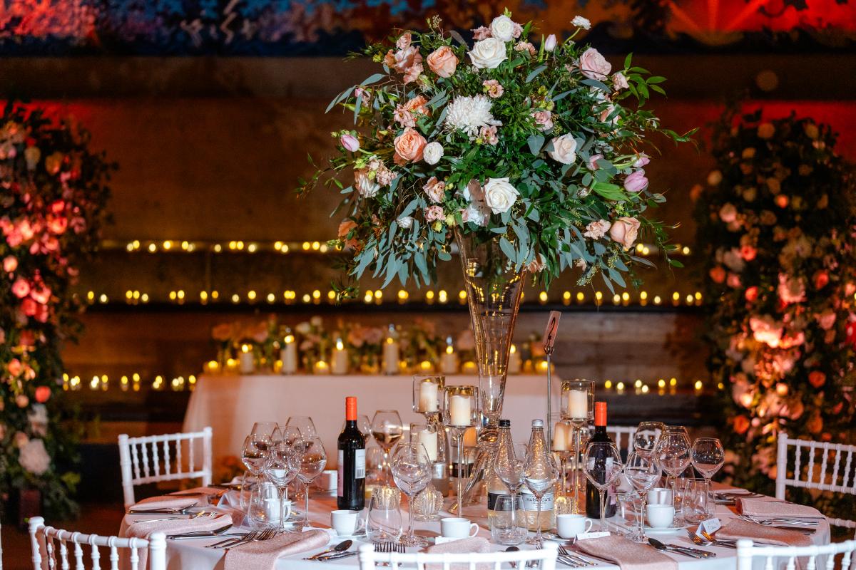 Food by dish design of the tablescapes