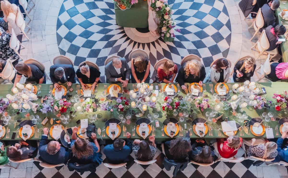 Long table dining setup at Queen's House