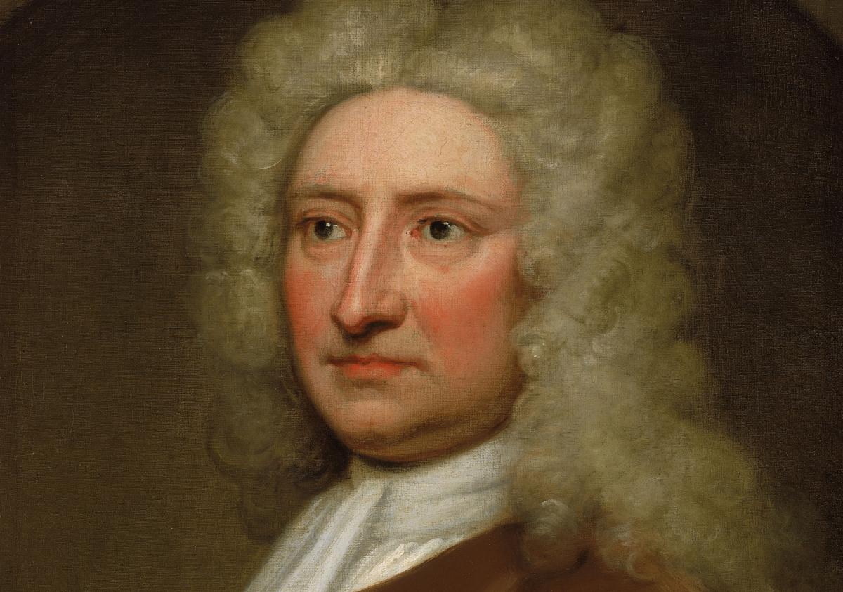 Painting of Edmond-Halley in a long wig.