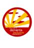 The image shows a cartoon sun with it's beams reaching across the image. The text reads 'we're part of dementia inclusive Greenwich'