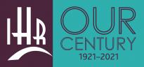 IHR Our Century logo