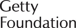 The logo of the Getty Foundation. The name 'Getty Foundation' is written in black letters on a white background