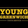 Logo in yellow on black background saying Young Greenwich Youth Service