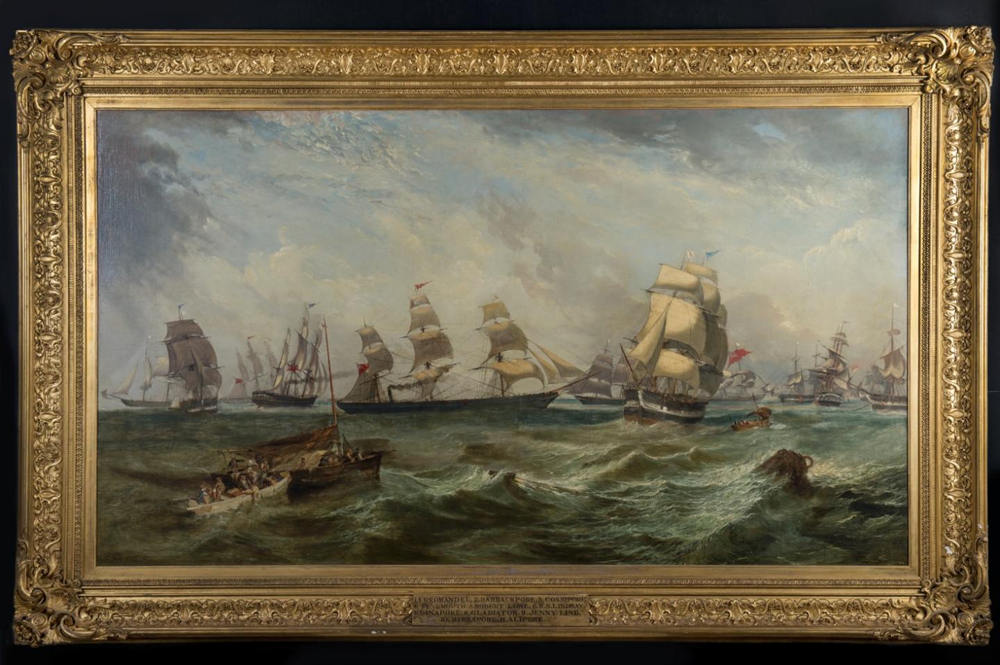 Lindsay’s ships. Painting in Swedish National Maritime Museum, Stockholm. Inv. number SM 20028.# 