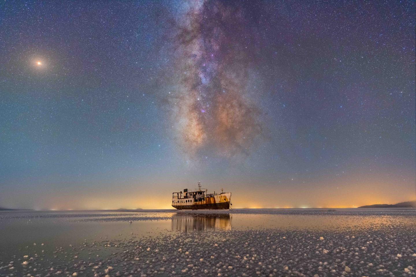 Sharafkhane Port and Lake Urmia © Masoud Ghadiri | Insight Investment Astronomy Photographer of the Year 2019