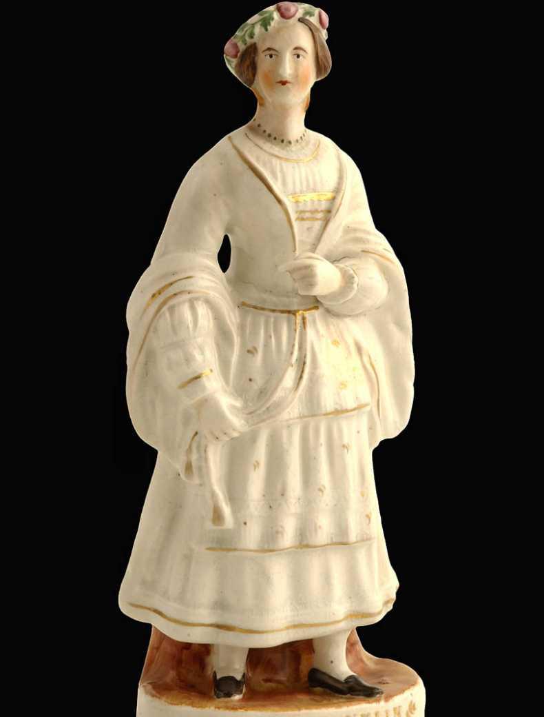 (Source of pottery statue of Lady Jane Franklin dressed in white Picture)