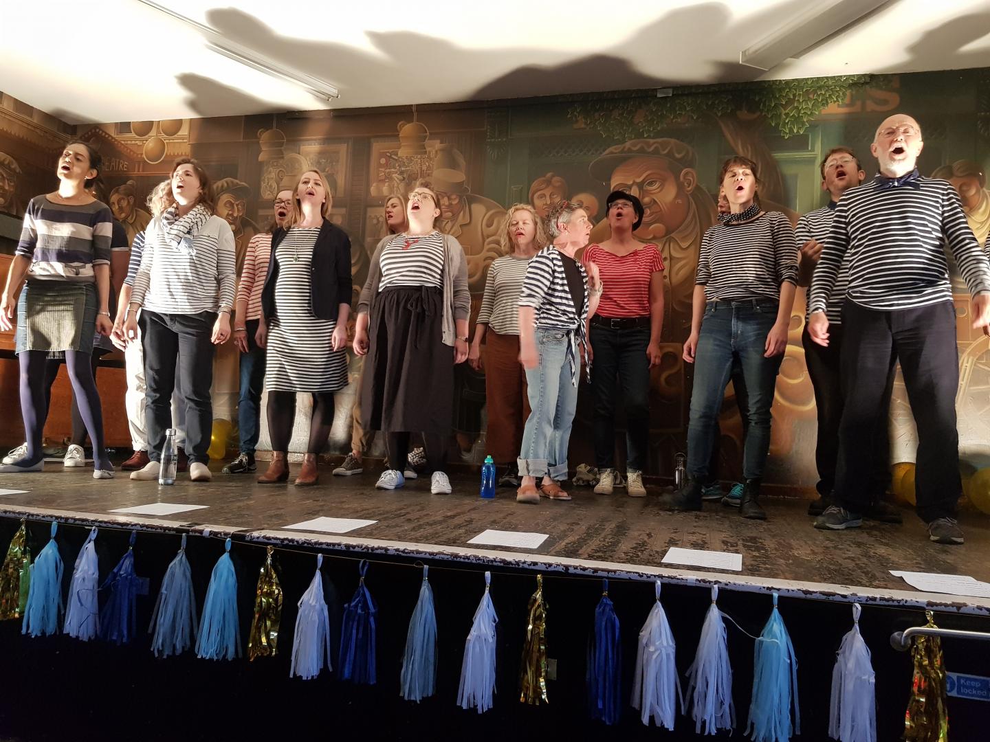 A group shot of the London Sea Shanty Collective